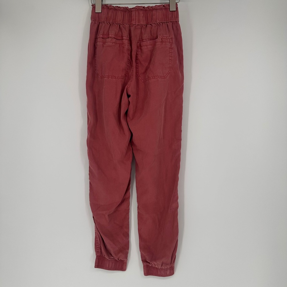 Gorpcore Paperbag Waist Joggers Rose Pink XXS Lyocell Drawstring Relaxed Pants - Picture 6 of 11